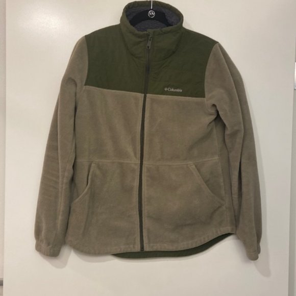 Green fleece Columbia jacket - Picture 1 of 5